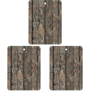 Auto luchtverfrissers 3 stuks hangende geurkaarten gebarsten houten planken auto aromatherapie tabletten grappige geur opknoping plak achteruitkijkspiegel hanger voor auto interieur decor slaapkamer