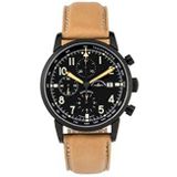 Zeno -Watch herenhorloge - Magellano Pilot Navigator Chrono Black - 6069TVDN-BK-a1