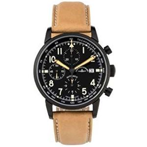 Zeno -Watch herenhorloge - Magellano Pilot Navigator Chrono Black - 6069TVDN-BK-a1