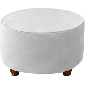 HEUchuan 1 STKS Zachte Fluwelen Ottomaanse Kruk Cover Woonkamer Ronde Elastische Voetsteun Cover All-inclusive Voetkruk Seat Slipcover Slaapkamer Vierkante Voetbank Cover (A3)