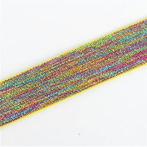 Elastiekjes 25 mm multirole rubberen band camouflage rooster streep elastisch lint naaimateriaal voor shorts rok broek 1 meter-kleuren op geel-25 mm-1M