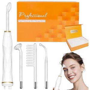 Hoge frequentie Gezichtsmachine - TUMAKOU Professionele Draagbare Draagbare Neon Hoogfrequente Gezichtswand - Lichttherapie Gezichtshuidverstrakkingsmachine-apparaat met 4 Verschillende Buizen