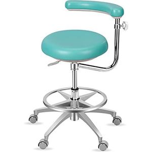 Krukken Medische tandartskruk, verstelbare hoogte 20-24 inch, 360 graden armleuning, PU-leer, veelkleurig(E)