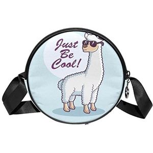 Just Be Cool Alpaca-01 Crossbody Tas Messenger Bag Portemonnee voor Vrouwen, Meerkleurig, 6.7x6.7x2.3 in, Sling Rugzakken