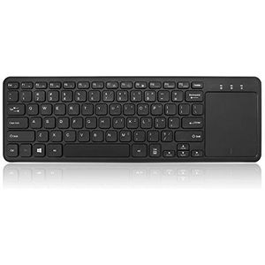 ADESSO WKB-4050UB draadloos toetsenbord met ingebouwd touchpad, 24 GHz RF-technologie, ultradunne schaarschakelaartoetsen, bereik van 9 m, draadloze USB-ontvanger