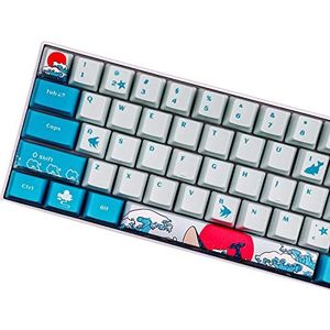 Keycaps, 61 Keycaps OEM PBT Keycaps Volledige set Keycap PBT Dye-Sublimation Keycap voor Cherry MX Switches Mechanisch toetsenbord (alleen keycaps verkopen)