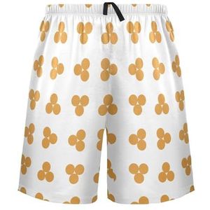 LI ZHI XIN Herenpyjamabroek, korte pyjamabroek, zomer casual shorts, elastische tailleband met trekkoord, rechte losse pasvorm met 2 zakken, S-XXL stippen, Meerkleurig, XL