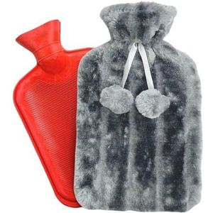 Warmwaterzak met Deksel. Warmwaterkruik van 1,6 L Voor Rug, Lendenen, Buik en Handen. Zachte Hoes, Wasbare en Afneembare