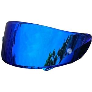Motorhelm vizier lens, Helmvizier, RF-1200 Gezichtsscherm Vervanging X14 UV Beschermend Krasbestendig Helmvizier for X14 RF-1200 CWR-1 Z7 X-Spirit (Blauw)(Revo Deep Blue)