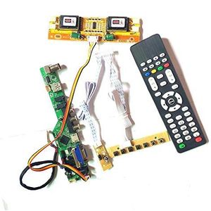 Voor LM215WF2-SLB1 LM215WF3-SLA2 TV53 drive kaart board LVDS 4CCFL 30Pin LCD paneel toetsenbord+Afstandsbediening+Omvormer HDMI VGA USB AV RF kit (LM215WF2-SLB1)