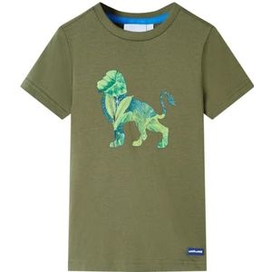 Kindershirt 116 kakikleurig