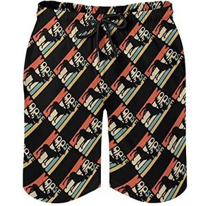 Vintage stijl eland heren zwembroek bedrukt board shorts strand shorts badmode badpakken met zakken XL