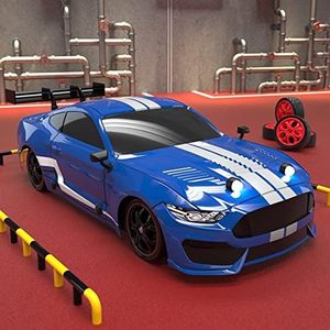 Mustang GTR 1/16 model RC auto 2,4 GHz afstandsbediening auto 4×4 Super GT Dirft racewagen 30 km/u hoge snelheid speelgoedvoertuig voor kinderen en volwassenen (LED-lichtset / 2 ba