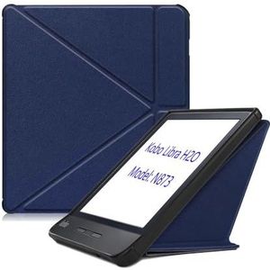 Kobo - Libra H2O - E-reader Hoes - Blauw - Ultra Slim Lichtgewicht Folio Stand