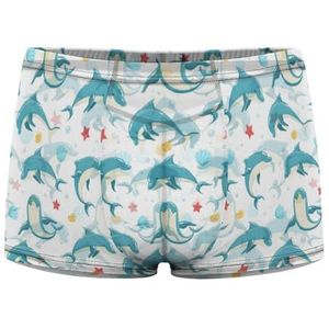 Dolfijn Naadloze Patroon Heren Boxer Slips Sexy Shorts Mesh Boxers Ondergoed Ademend Onderbroek Thong