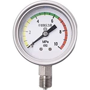 Drukmeter olie-gevulde manometer schokbestendige roestvrijstalen manometer(0~1)