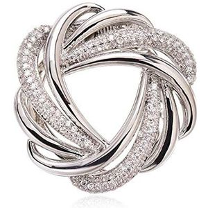 Een sjaalring, een metalen ring Sjaal Ring Gesp Sjaal Clip Met strass ingelegde sjaals Gesp Wikkelklem Zijden Sjaal Sluiting Houder, for Kleding Halsdoek Sjaal (Zilver) (4,1 * 4,1 cm) ( Size : 3.5*3.5