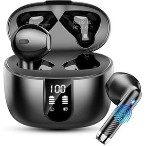 Draadloze oordopjes, Bluetooth 5.4 hoofdtelefoon NIEUWE Draadloze Hoofdtelefoon met 4 ENC Microfoon, 56H Bluetooth Oortelefoon in Ear Ruisonderdrukking Diepe Bass, Mini Oordopjes Bluetooth Oordopjes
