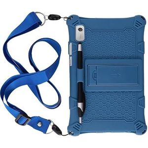 Geschikt for Lenovo Tab M 9 TB-310FU TB-310XU 9 ""Schokbestendige Silicon Kickstand Kids Tablet cover(Color:Dark Blue)