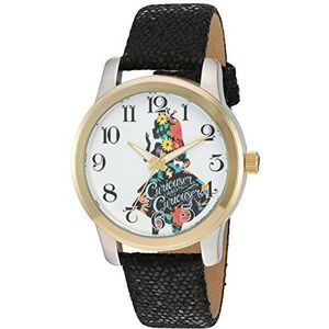 Disney Volwassen Casual Sport Analoge Quartz Horloge, Zwart, riem