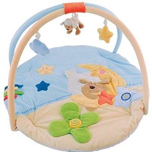 Bieco Babydeken met speelboog voor baby's, schaap Betty | diameter ca. 90 cm | schattige mobiele speeldeken baby | Activity Center Baby Gym | speelmat baby | speelkleed meisje & jongen | Belevenisdeken