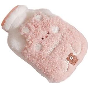 Warmwaterkruik 2 stuks grote warmwaterzak voor menstruatiepijn, gevulde menstruatie, koliekverwarming, pluche handwarmers, fles met warm water (500 ml 02)