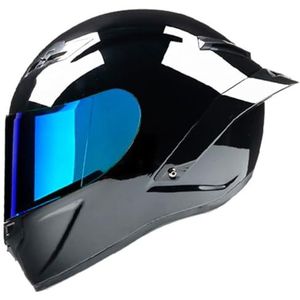 Motorhelm DOT/ECE-Gecertificeerde Integraalhelm Met Zonneklep Helm Scooter Bromfiets Bromfietshelm Modulaire Integraalhelm Voor Dames En Heren G,M/57-58CM