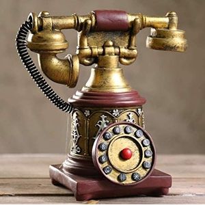Telefoon Telefoon Retro Thuis Woonkamer Decoreren Vaste Draaiknop Dial Klassieke Telefoon (C)