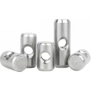 Meubelcilinderbouten, 304 RVS-vatbouten, deuvelpen, kruisgat, houten meubels, M4, M5, M6, verpakking van 5(M6x28-10(5pcs))
