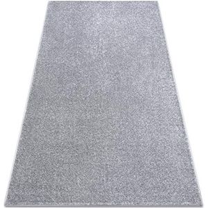 rugsx Effen, delicaat tapijt Santa FE voor kamer, woonkamer, slaapkamer, tapijtvloer, zilver, verschillende maten, 200x350 cm