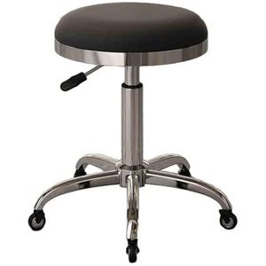 JAVPTAV Zadelstoel, in hoogte verstelbare rollende zadelkruk, draaibare rollende ergonomische stoel, zwaar belastbaar, voor schoonheidssalon, massage, tandartspraktijk, thuiskantoor (kleur 1)