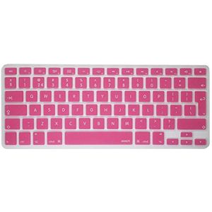 MiNGFi Siliconen Toetsenbordbeschermer Engels QWERTY voor MacBook Pro 13"" A1278 A1425 A1502 Air 13"" A1369 A1466 Pro 15"" A1398 A1286 Pro 17"" A1297 (2008–2017) EU/ISO - Roze