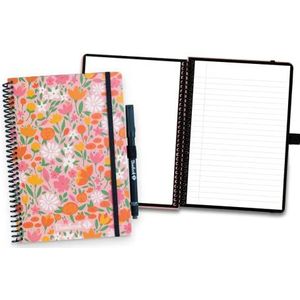 Bambook Floral Notitieboek - A5 - Blanco & Gelinieerd - Uitwisbaar notitieboek, herbruikbaar notitieblok, Duurzaam Whiteboard Schrift - Inclusief Gratis Pen & Bambook App