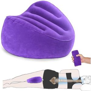 Kniesteunkussen - Opblaasbaar wigvormig draagbaar kniekussen tussen de benen om te slapen - Beenkussen, kalmerende pijnverlichting voor ischias, heupgewrichten en dijslaapondersteuning