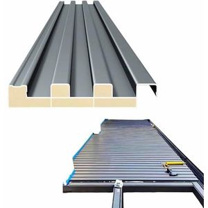 10 stuks metalen dakpanelen, robuuste aluminium plafondpanelen, draagvermogen 300 kg, carportsets voor pergola's, garages, schuren, prieeltjes, bergingen,kippenhokken en patio's(L0.8m/2.6ft)