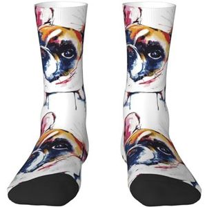 Franse Bulldog, compressiekousen, ronde sokken, casual sokken voor volwassenen, sportsokken