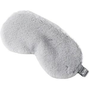 Slaapblinddoek zachte pluche oogmaskers schattige liefde wolk oogbedekking pluche masker ooglapje dutje gezondheid oogbedekking slaapmasker (grijs)