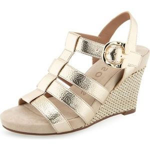 Aerosoles Paige Wedge sandaal voor dames, Zacht Goud Pu, 41.5 EU