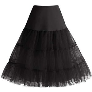 Bbonlinedress Jurken Rok Vrouwen Zomerjurk Vrouwen Petticoat Onderrok Crinoline Onderrok Reijurk Black S/M