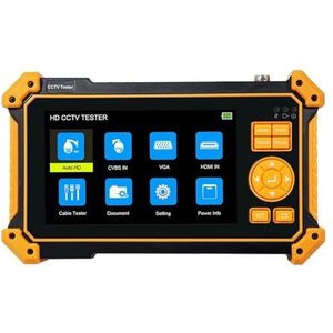 CCTV-tester, CCTV-monitortester, 5inch CCTV Tester 8MP SDI AHD CVI TVI Video Surveillance Camera Monitor 4K Cftv Tester Met VGA RS485 UTP Kabel Tracker PoE-netwerktools(TI-HD9632S-C)