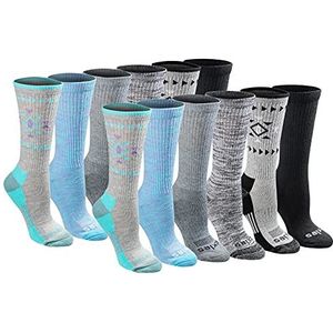 Dickies Dri-tech Moisture Control Crew Sokken Multipack, Tribal (12 paar), schoen 4-7 UK (Pack van 12)