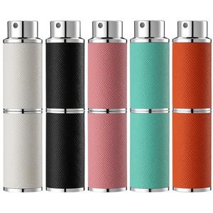 owlyee 5 STKS Parfum Verstuiver, 8ML Lederen Lege Keulen Spuit, Mini Parfum Spray Fles voor Reizen