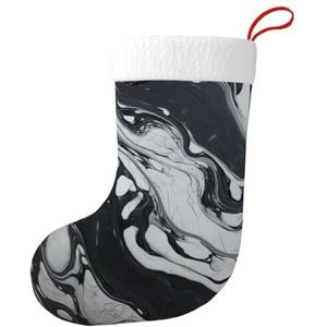 MGGAklp Zwart Wit Marmeren Print Christmas Kousen Candy Bags Voor Familie Vakantie Party Kerstboom Decoraties