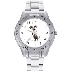 Italiaanse Greyhound Mannen Zakelijke Horloges Legering Analoge Quartz Horloge Mode Horloges