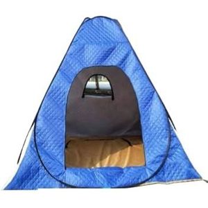 Kampeertent Outdoor kampeerbenodigdheden Winter opvouwbare snel openende poncho viskatoenen tent Kampeer tent (Color : White blue L A)