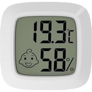 Mini LCD Digitale Thermometer Hygrometer Elektronische Temperatuur Hygrometer Sensor Meter Huishoudelijke Thermometer Nauwkeurige Monitor(D-White)