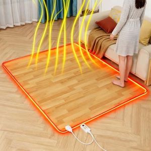 Verwarmde vloermat Infrarood stralingsvloerverwarming Kantoorvoetverwarmer Verwarmingskussen met timer en instelbare temperatuur, geschikt voor kantoor, slaapkamer(150 * 200cm)