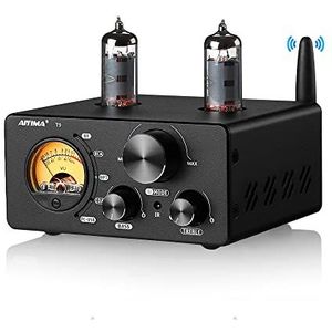 AIYIMA TUBE T9 Bluetooth 5.0 6K4 Vacuümbuisversterker USB DAC 100W Stereo-ontvanger Amp Coax/Opt HIFI Home Audio Digitale versterkers met VU-meter