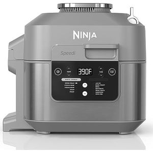 Ninja SF301 Speedi Rapid Cooker & Air Fryer, capaciteit 6 kwarts, 12-in-1 functies voor stoom, baken, roesten, sear, sauté, slow cook, sous vide & meer, 15 minuten speedi meals all-in-one pot, zeezout