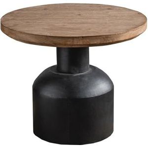 Bijzettafels Retro bijzettafel ronde salontafel banktafel bijzettafel landhuis eenvoudige decoratieve kleine tafel voor Levende Vergaderruimte (Color : B)